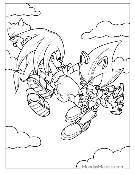 sonic vs metal coloring pages